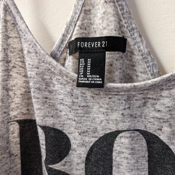 2/$20 BONJOUR Grey Racerback Tank Top - Picture 3 of 9